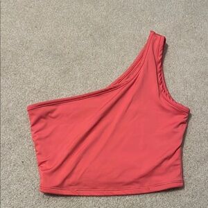 One-Shoulder Coral Top
